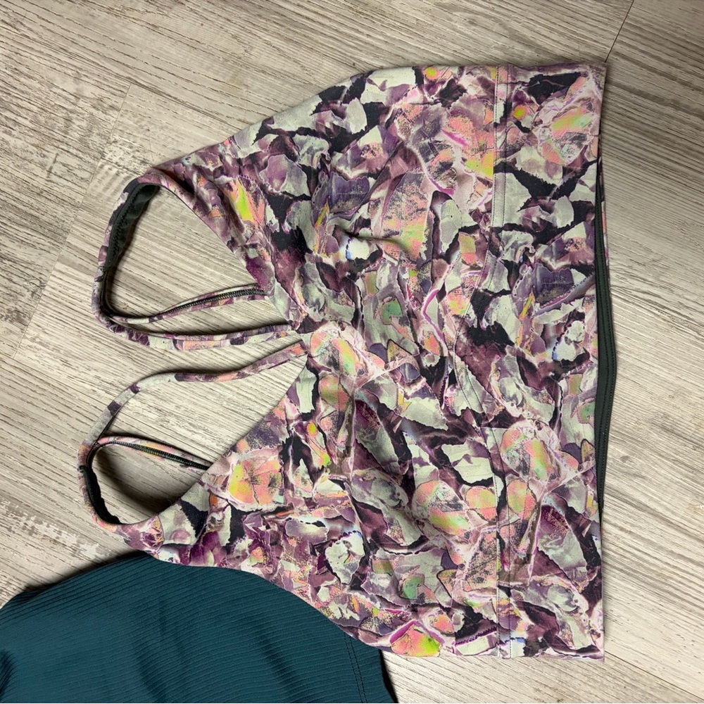 lululemon athletica Teal and Floral Bras - Picture 3 of 7